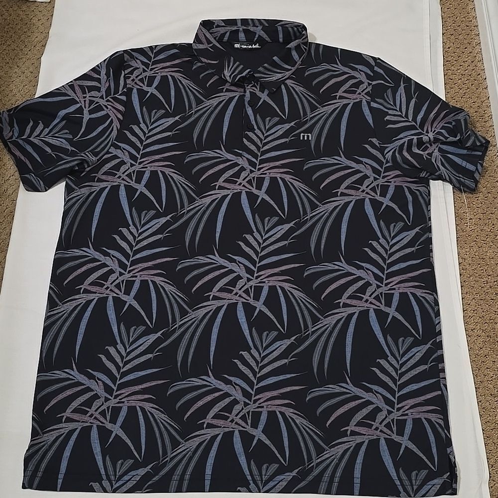 Travis Mathew Buzz Words Men's Black Golf Polo New With Tag XL